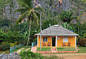 Cuba, Vinales, rural house, typical architecture, 