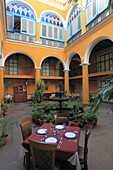 Cuba, Havana, Casa de los Marqueses de Aquas Claras, patio, restaurant, 