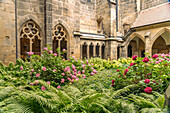  Inner courtyard of the cloister in Meissen Cathedral, Meissen, Saxony, Germany 