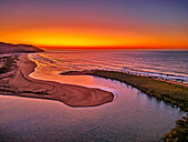  Dawn over the mouth of the Mnatafufu River into the Indian Ocean, Wild Coast Trail, Wild Coast, Eastern Cape, South Africa 