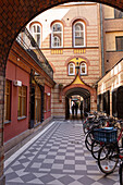  Sweden, Malmö, Old Town, small passage in the pedestrian zone 