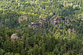  The Nuns&#39; Rocks near Jonsdorf, Zittau Mountains, Upper Lusatia, Saxony, Germany 