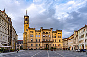  The town hall on the market square of Zittau, Upper Lusatia, Saxony, Germany 