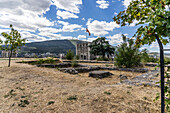  The Kale Fortress high above the city is one of the landmarks of Skopje, North Macedonia 