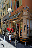 Bestagno,Umbrella and sunshade shop since 1850,Nice,Alpes-Maritimes department,Provence-Alpes-Cote d'Azur region,southeast of France,Europe.