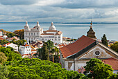 Monastery of Sao Vicente de Fora seen from the Castle of Sao Jorge,lisbon,portugal,europe