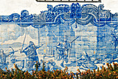 Ceramics at Santa Luzia belvedere, Alfama district, Lisbon, Portugal, Europe