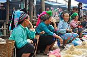 Women from ethnic minority at the Weekly market of Yen Minh,Ha Giang province, Northern Vietnam, Southeast Asia
