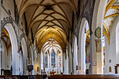 Innenraum Liebfrauenmünster in der Altstadt von Donauwörth, Donau-Ries, Bayerisch-Schwaben, Schwaben, Bayern, Deutschland