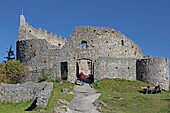  Eisenberg Castle ruins in the village of Eisenberg, Allgäu, Swabia, Bavaria, Germany 