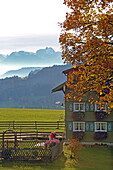  Farmhouse with a view near Oberreute, Allgäu, Swabia, Bavaria, Germany 