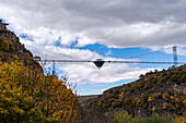 Glass bridge in Dashbashi Canyon in Georgia