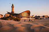  Dunes with lighthouse in Warnemünde, Baltic Sea, Germany 