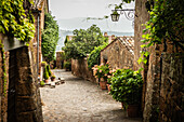 Village view of Civita di Bagnoregio perched old city, Umbria, Italy