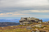  Witches&#39; altar on the Brocken mountain, Harz National Park, Saxony-Anhalt, Germany 