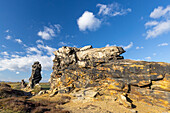  Teufelsmauer, Koenigstein, rock formation, Harz foothills, Saxony-Anhalt, Germany 