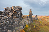  Teufelsmauer, Koenigstein, rock formation, Harz foothills, Saxony-Anhalt, Germany 