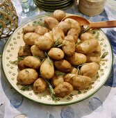 Rosemary potatoes from a clay pot