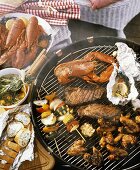 Barbecue with Several Assorted Foods