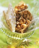 Almond diamonds and nut bars