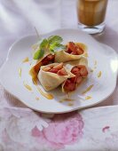 Crepes with strawberry filling