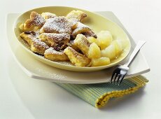 Emperor's pancake with apple compote