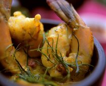 Shrimps in curried pumpkin sauce (India)