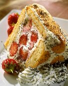Strawberry charlotte with poppy seeds