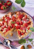 Strawberry almond tart