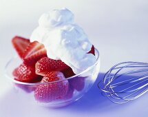 Fresh strawberries with cream