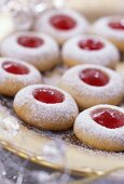 Jam-filled Christmas biscuits