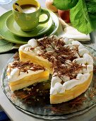 Apfel-Biskuit-Torte mit Sahnecreme & Schokospänen