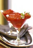 Strawberry Margarita in two glasses