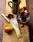 Mature Brie cheese with pickled beetroot & pecan nuts
