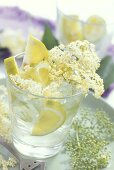 Elderflower lemonade (elderflower syrup with lemon & water)