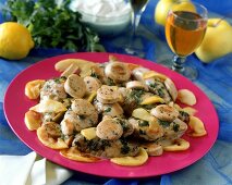 Normandy style chicken fillet (with cream and apples)