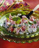 Raita (cucumber salad with yoghurt, India)