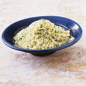 Cooked couscous with herbs