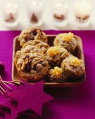 Cranberry & peanut cookies & white chocolate pistachio biscuits