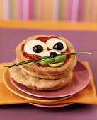 Kinderpizza mit Gesicht