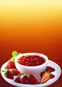 Cold soup with strawberries