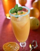 Virginian; cocktail with rum, Curacao and orange juice