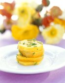 Potato tower with chives