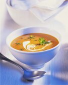 Creamed carrot soup with sour cream