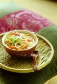 Asian shrimp soup with vegetables