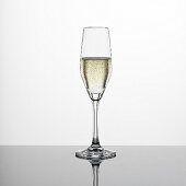 Champagne glass, half-full
