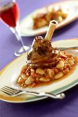 Lamb shank with rosemary and white beans