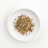 Anise, caraway and fennel tea (dry) on plate