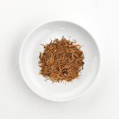 Lapacho tea from S. America (dry) on plate