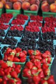 Various berries on fruit stall
